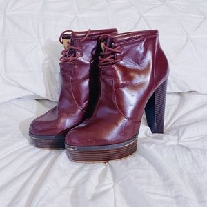 Burgundy 6inch Heel boots